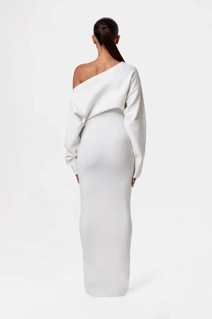 Knit Off-Shoulder Maxi